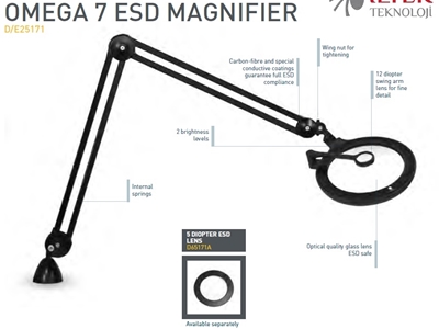 İLTEK TECHNOLOGY DE25171 OMEGA 7 ESD MAGNIFIER