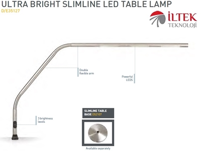 İLTEK TECHNOLOGY DE35127 ULTRA BRIGHT SLIMLINE LED TABLE LAMP